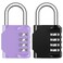 Puroma Combination Lock 2 Pack 4 Digit Waterproof Locker Locks Secure Outdoor Padlock for Gym Lockers Toolboxes Gates Fences Storage Sports Locker Cabinets Purple Black