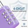 Puroma Combination Lock 2 Pack 4 Digit Waterproof Locker Locks Secure Outdoor Padlock for Gym Lockers Toolboxes Gates Fences Storage Sports Locker Cabinets Purple Black
