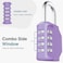 Puroma Combination Lock 2 Pack 4 Digit Waterproof Locker Locks Secure Outdoor Padlock for Gym Lockers Toolboxes Gates Fences Storage Sports Locker Cabinets Purple Black