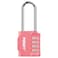 RESET 060 4 Digit Combination Padlock with 24 inch Long Shackle Combination LockOutdoor Waterproof PadlockIndoor Padlock for School Locker Gym Locker Shed Fence Gate Toolbox Pink