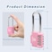 RESET 060 4 Digit Combination Padlock with 24 inch Long Shackle Combination LockOutdoor Waterproof PadlockIndoor Padlock for School Locker Gym Locker Shed Fence Gate Toolbox Pink
