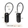RESET 192 4 Digit Combination Padlock with 10cm4 inch CableTravel Lock for LuggageSuitcaseBaggageBackpackToolboxCaseBlack1 Pack