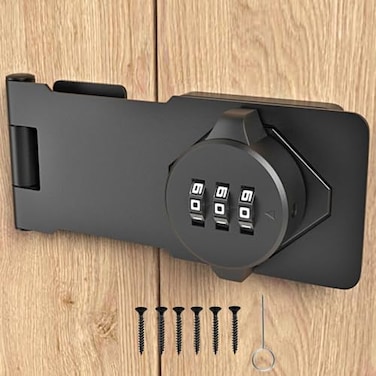 RETRIN 3Digit Combination Lock Black Keyless Zinc Alloy Cabinet Door Latch Easy DIY Installation Wide Range of Uses
