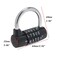 Semetall Gym Locker Lock 5 Letter Word Lock Heavy Duty 5 Digit Combination Lock Outdoor Metal Combination Padlock for School LockerSports Locker GateBlack