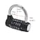 Semetall Gym Locker Lock 5 Letter Word Lock Heavy Duty 5 Digit Combination Lock Outdoor Metal Combination Padlock for School LockerSports Locker GateBlack