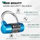 Shimeyao 4 Pcs 5 Letter Combination Lock Heavy Duty Gym Locker 5 Digit Word Escape Room Locks Keyless Resettable Metal Lock for College Gym Toolbox Hasp CabinetLetterBlackSilverBlueRed