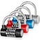 Shimeyao 4 Pcs 5 Letter Combination Lock Heavy Duty Gym Locker 5 Digit Word Escape Room Locks Keyless Resettable Metal Lock for College Gym Toolbox Hasp CabinetLetterBlackSilverBlueRed