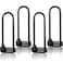 Shimeyao 4 Pieces 6 Inch Long Shackle Combination Lock 4 Digit Outdoor Waterproof Padlock with Resettable Code for School Gym Locker Sports Locker Fence Gate Toolbox Case Storage Black
