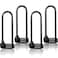 Shimeyao 4 Pieces 6 Inch Long Shackle Combination Lock 4 Digit Outdoor Waterproof Padlock with Resettable Code for School Gym Locker Sports Locker Fence Gate Toolbox Case Storage Black