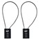 SISAV 3 Digit Cable Combination Lock 12 inches Cable for School Gym LockerFiling CabinetsHelmetToolboxLuggage SuitcaseknapsackBlack 2Pack