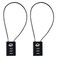 SISAV 3 Digit Cable Combination Lock 12 inches Cable for School Gym LockerFiling CabinetsHelmetToolboxLuggage SuitcaseknapsackBlack 2Pack