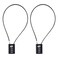 SISAV 3 Digit Cable Combination Lock 16 inches Cable for School Gym LockerFiling CabinetsHelmetToolboxLuggage SuitcaseknapsackBlack 2Pack