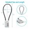 SISAV 30CM12in Long Cable Locks Cable 4Digit Combination Lock Resettable Combination Security Cable Lock Luggage Suitcase Gun Helmet Silver 2Pack