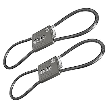 SISAV Safety Lock 4 Digit Cable Combination Locks 157 inches for School Gym LockerHelmetFiling CabinetsToolboxLuggage SuitcaseKnapsackGun Black 2Pack