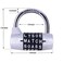 sundopt 5 Letter Word Lock 5 Digit Combination Lock Safety Padlock for Gym School Locker Fence Toolbox Case Hasp Storage Silver
