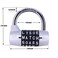 sundopt 5 Letter Word Lock 5 Digit Combination Lock Safety Padlock for Gym School Locker Fence Toolbox Case Hasp Storage Silver