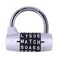 sundopt 5 Letter Word Lock 5 Digit Combination Lock Safety Padlock for Gym School Locker Fence Toolbox Case Hasp Storage Silver