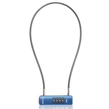 UP Security Cable Scooter Lock with Combination Combo Padlocks for Outdoor Fence Gate Luggage Antitheft Wire U Lock for Refrigerator Cabinet Bike Bicycle 23660cm Cable Blue