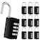 Voittozege 10 Pack 4 Digit Combination Locks Small Combination Padlock Luggage Number Locks Outdoor Waterproof Combo Lock for Traveling Toolbox School Gym Door Locker Suitcases