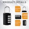 Voittozege 10 Pack 4 Digit Combination Locks Small Combination Padlock Luggage Number Locks Outdoor Waterproof Combo Lock for Traveling Toolbox School Gym Door Locker Suitcases
