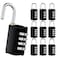 Voittozege 10 Pack 4 Digit Combination Locks Small Combination Padlock Luggage Number Locks Outdoor Waterproof Combo Lock for Traveling Toolbox School Gym Door Locker Suitcases