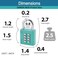 Zarker XB35 8Digit Push Button Combination Padlock 4 Digit Locking Mechanism Emerald 1Pack