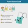 Zarker XB35 8Digit Push Button Combination Padlock 4 Digit Locking Mechanism Emerald 1Pack
