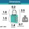 Zarker XD35 Combination Lock 3Digit Padlock for School Gym Sports LockerLock Fence Toolbox Case Hasp Storage 2Pack Emerald Gray