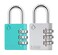 Zarker XD35 Combination Lock 3Digit Padlock for School Gym Sports LockerLock Fence Toolbox Case Hasp Storage 2Pack Emerald Gray