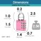 Zarker XD35 Combination Lock 3Digit Padlock for School Gym Sports LockerLock Fence Toolbox Case Hasp Storage 2Pack Pink Blue