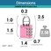 Zarker XD35 Combination Lock 3Digit Padlock for School Gym Sports LockerLock Fence Toolbox Case Hasp Storage 2Pack Pink Blue