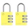 Zarker XD35 Combination Lock 3Digit Padlock for School Gym Sports LockerLock Fence Toolbox Case Hasp Storage 2Pack Yellow