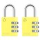 Zarker XD35 Combination Lock 3Digit Padlock for School Gym Sports LockerLock Fence Toolbox Case Hasp Storage 2Pack Yellow