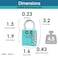 Zarker XD40 Combination Lock 4 Digit Padlock for School Gym Sports Locker Fence Toolbox Case Hasp Storage 1Pack Emerald