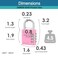 Zarker XD40 Combination Lock 4Digit Padlock for School Gym Sports LockerLock Fence Toolbox Case Hasp Storage 2Pack Pink Emerald