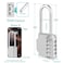 ZHEGE Long Shackle Padlock 453 Overall Height 262 Shackle Height 4 Digit Combination Lock Weatherproof Resettable Combo Lock for SchoolGym Locker Outdoor Lock for Fence Gate Silver 2 Pack