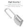 ZHEGE Long Shackle Padlock 453 Overall Height 262 Shackle Height 4 Digit Combination Lock Weatherproof Resettable Combo Lock for SchoolGym Locker Outdoor Lock for Fence Gate Silver 2 Pack