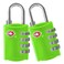 desired tools Desired Tools TSA Locks for Luggage 2Pc Durable Steel Padlock Keyless Easy to Read 4Digit Combination Lock for Backpacks Travel Suitcases Toolbox Filing Cabinets Baggage Gym Locker Green