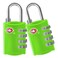 desired tools Desired Tools TSA Locks for Luggage 2Pc Durable Steel Padlock Keyless Easy to Read 4Digit Combination Lock for Backpacks Travel Suitcases Toolbox Filing Cabinets Baggage Gym Locker Green