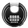 DELSWIN 4 Digit Combination Disc Padlock with Hardened Steel Shackle Combo Lock for Sheds Storage Unit School Gym Locker and Fence Black1Pcs