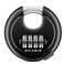DELSWIN 4 Digit Combination Disc Padlock with Hardened Steel Shackle Combo Lock for Sheds Storage Unit School Gym Locker and Fence Black1Pcs