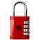 desired tools Padlock 4 Digit Combination Lock for Gym School Locker Outdoor Gate Shed Fence and Storage Weatherproof Metal Keyless Easy to Set Resettable Red