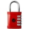 desired tools Padlock 4 Digit Combination Lock for Gym School Locker Outdoor Gate Shed Fence and Storage Weatherproof Metal Keyless Easy to Set Resettable Red
