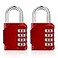 ZHEGE Combination Padlocks 4 Digit Number Code for Gym School Locker Lock Employee Lock Red 2 Pack