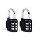 donjon DonJon Padlock2 Pack Combination Lock 3 Digit Padlock for GymOutdoorSchool LockerFenceHasp and StorageBlack