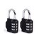 donjon DonJon Padlock2 Pack Combination Lock 3 Digit Padlock for GymOutdoorSchool LockerFenceHasp and StorageBlack