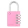 Zarker XD40 Combination Lock 4 Digit Padlock for School Gym Sports Locker Fence Toolbox Case Hasp Storage 1Pack Pink