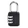 RESET 071 Mini Combination Lock Small 3 Digit Padlock for Gym Locker Travel Luggage Lock Resettable No Key Lock for Backpack Zipper Suitcase Black 1 Pack