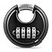 Puroma Combination Lock 4 Digit Padlock with Hardened Steel Shackle Keyless Heavy Duty Combo Lock for Outdoor Sheds Fence Gate Hasps Storage Unit School Gym Locker 1 Pack Black
