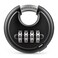Puroma Combination Lock 4 Digit Padlock with Hardened Steel Shackle Keyless Heavy Duty Combo Lock for Outdoor Sheds Fence Gate Hasps Storage Unit School Gym Locker 1 Pack Black